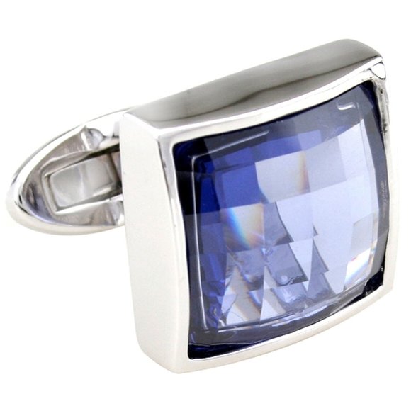 NEW! Large Purple Swarovski Crystal Cufflinks
